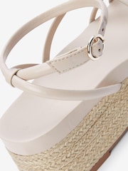 Biały - Espadryle Forever Comfort® na płaskiej platformie z paseczkami - Image 4 of 6