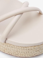 Biały - Espadryle Forever Comfort® na płaskiej platformie z paseczkami - Image 5 of 6