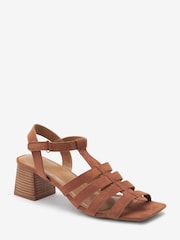Tan Brown Regular/Wide Fit Forever Comfort® Gladiator Block Heel Sandals - Image 5 of 7