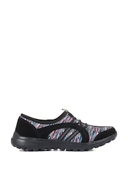 Negro multicolor - Zapatillas de deporte sin cierres ligeras de corte ancho de mujer de Pavers - Imagen 1 de 5