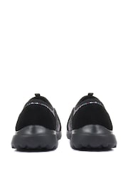 Negro multicolor - Zapatillas de deporte sin cierres ligeras de corte ancho de mujer de Pavers - Imagen 3 de 5