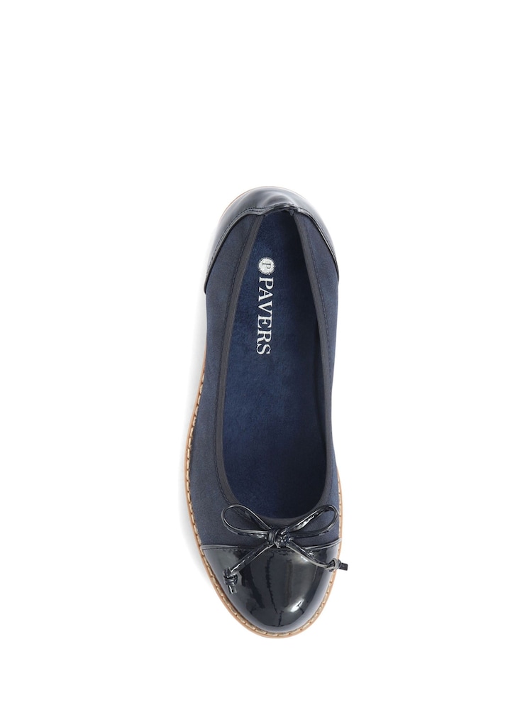 Pavers Blue Ballet Pumps - Image 4 of 6