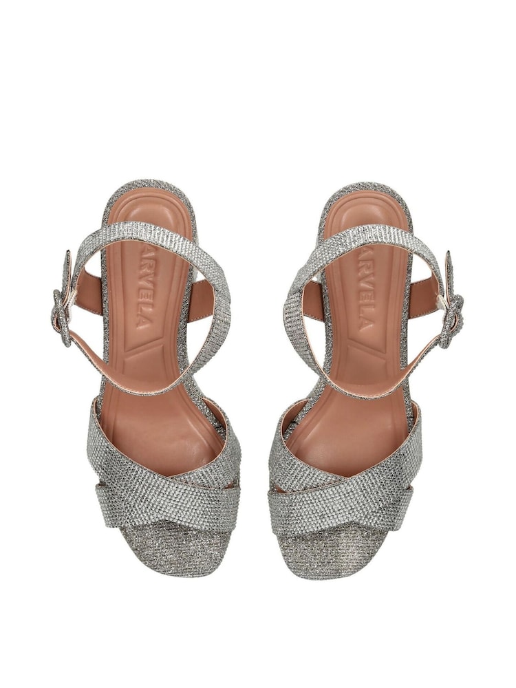 Carvela Gold Serafina Jewel 100 Sandals - Image 5 of 5