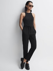 Reiss Black Adele Leather Chunky Cleated Loafers - Image 2 of 5