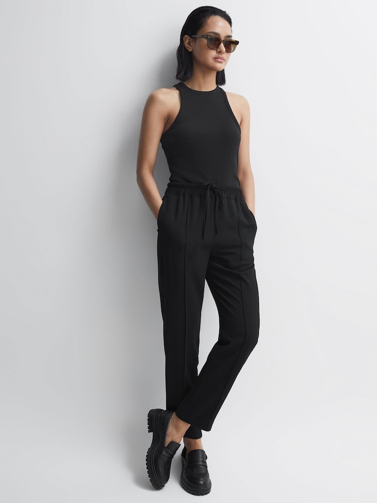 Reiss Black Adele Leather Chunky Cleated Loafers - Image 2 of 5