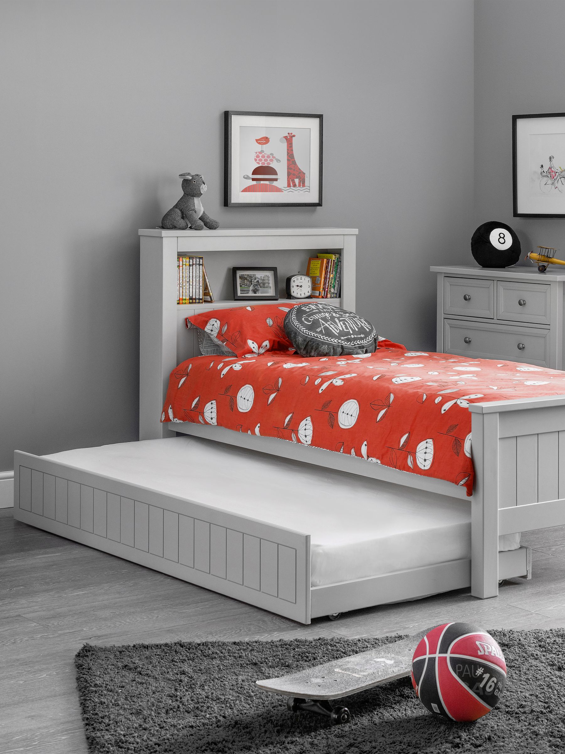 Julian Bowen Unisex Dove Grey Maine Pull-Out Trundle - Image 7