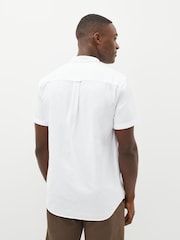 Lyle & Scott White 100% Cotton Short Sleeve Oxford Shirt - Image 2 of 8