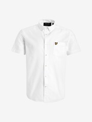 Lyle & Scott White 100% Cotton Short Sleeve Oxford Shirt - Image 5 of 8