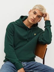 Mörk Grön - Lyle & Scott Cotton Pullover Huvtröja - Bild 1 av 5
