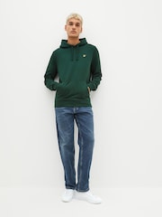 Mörk Grön - Lyle & Scott Cotton Pullover Huvtröja - Bild 3 av 5