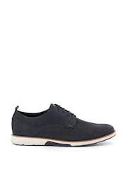 Dune London Blue Wide Fit Wide Fit Barnabey Perforated Wedge Casual Shoes - Image 2 of 6