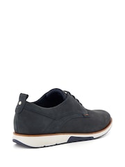 Dune London Blue Wide Fit Wide Fit Barnabey Perforated Wedge Casual Shoes - Image 4 of 6