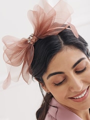 Blush Pink Wedding Fascinator - Image 1 of 2