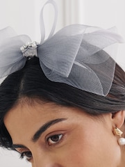 Grey Wedding Fascinator - Image 3 of 3