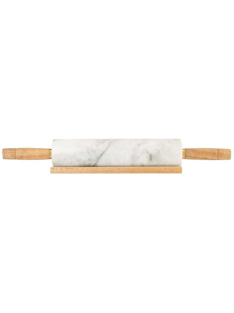 Kitchen Pantry White Marble Rolling Pin With Stand - Image 4 of 4