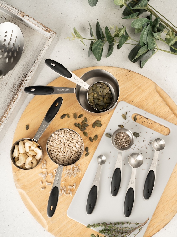 Fusion Black Measuring Cups/Spoons Set - Image 1 of 3