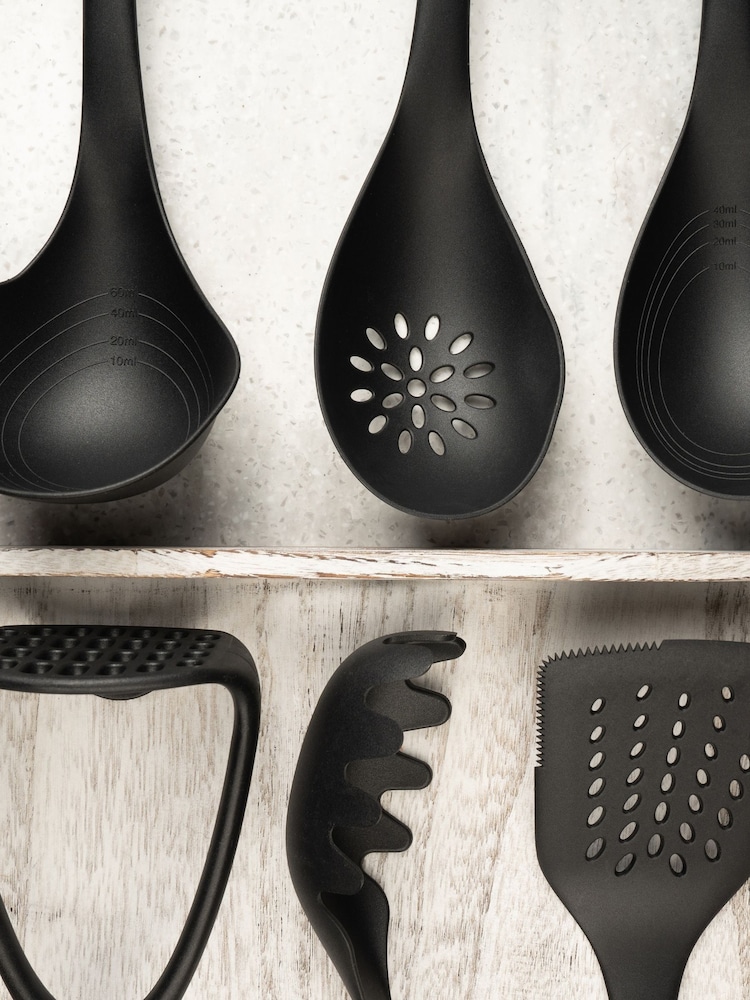 Fusion Set of 6 Black Nylon Utensils - Image 1 of 4