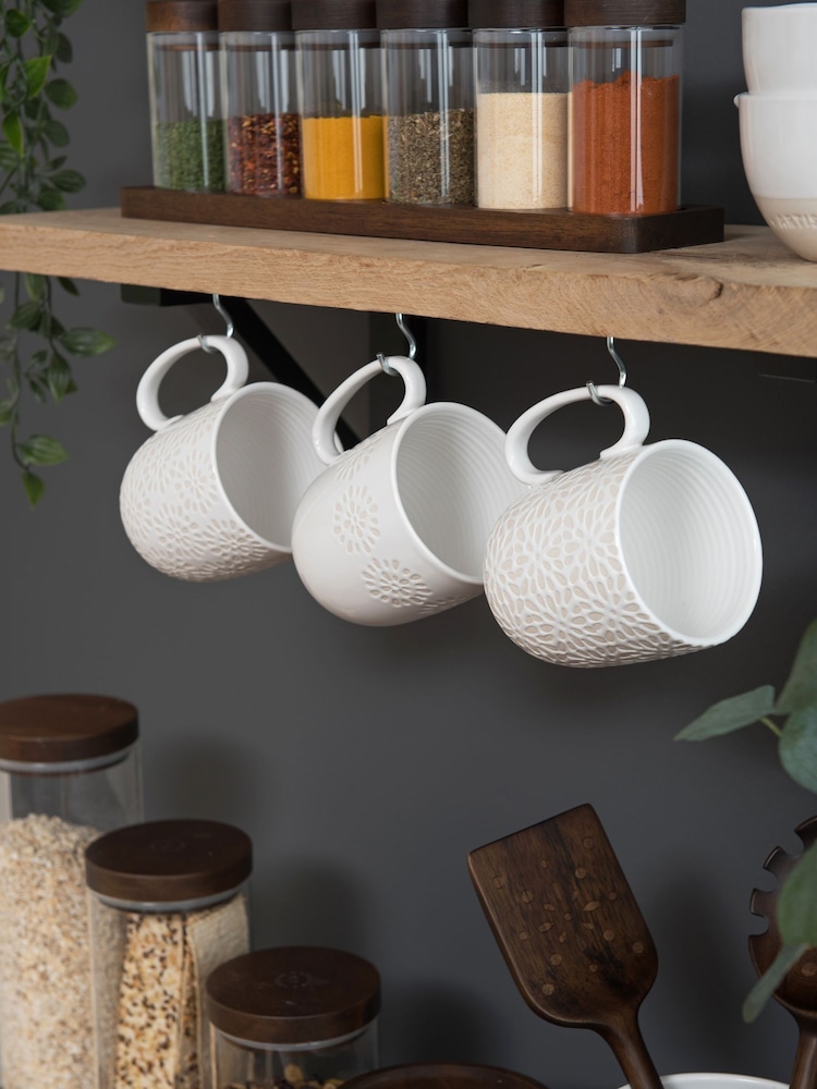 Artisan Street 4 Pack White Mugs - Image 1 of 4