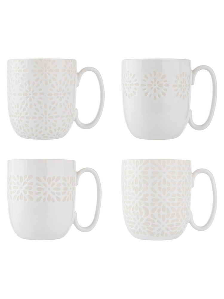 Artisan Street 4 Pack White Mugs - Image 4 of 4