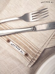 Artisan Street 2 Pack White 100% Linen Napkins - Image 1 of 4