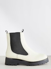 Bone Extra Wide Fit Forever Comfort® Leather Chunky Sole Chelsea Boots - Image 1 of 5
