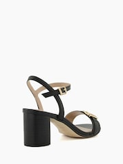 Dune London Black Jessie Branded Buckle Heeled  Sandals - Image 5 of 6