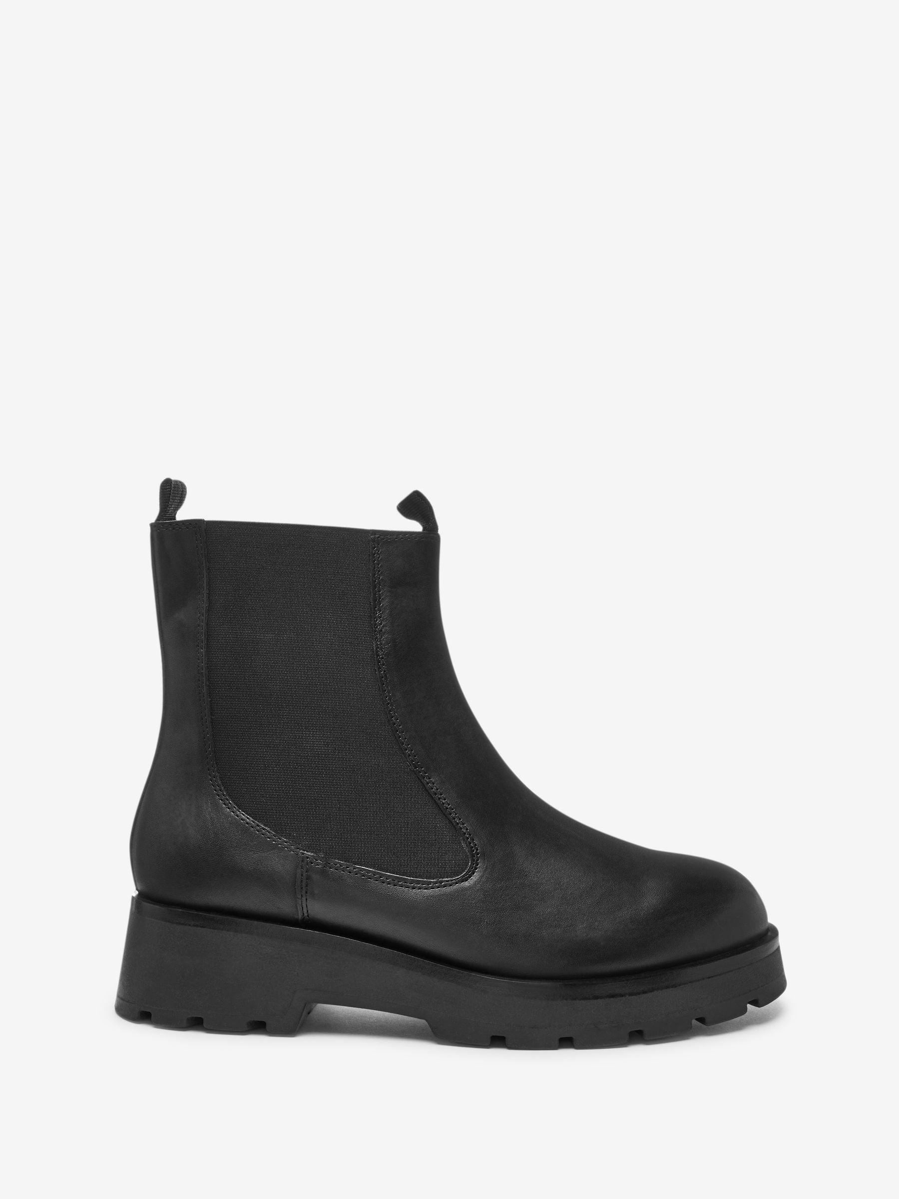 Buy Black Extra Wide Fit Forever Comfort Leather Chunky Sole Chelsea Boots from Next Luxembourg