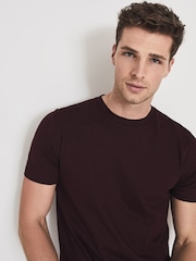 Reiss Bordeaux Regular Fit Crew Neck T-shirt - Image 1 of 5