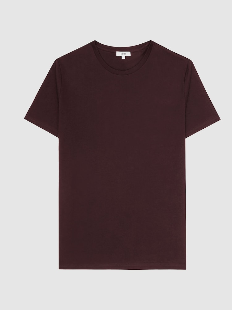 Reiss Bordeaux Regular Fit Crew Neck T-shirt - Image 2 of 5