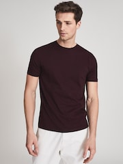 Reiss Bordeaux Regular Fit Crew Neck T-shirt - Image 3 of 5
