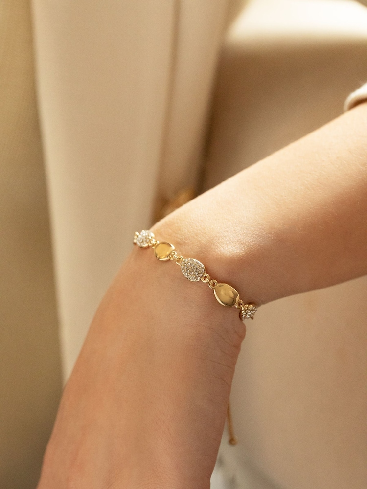 Caramel Jewellery London "Be Your Own Kind Of Sparkle" Gold Tone Friendship Bracelet - Image 1 of 5