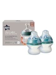 Tommee Tippee Set of 2 Clear Closer To Nature Silicone 150ml Bottles - Image 2 of 6