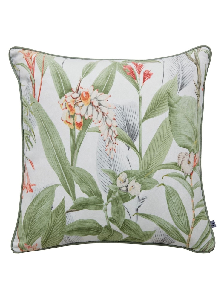 Graham & Brown Green Botanical Floral Cushion - Image 1 of 3