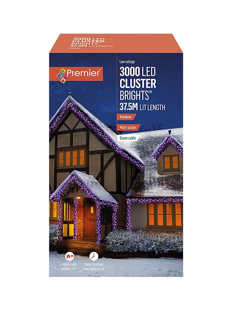 Premier Decorations Ltd Christmas LED Cluster Rainbow Lights - Image 2 of 3
