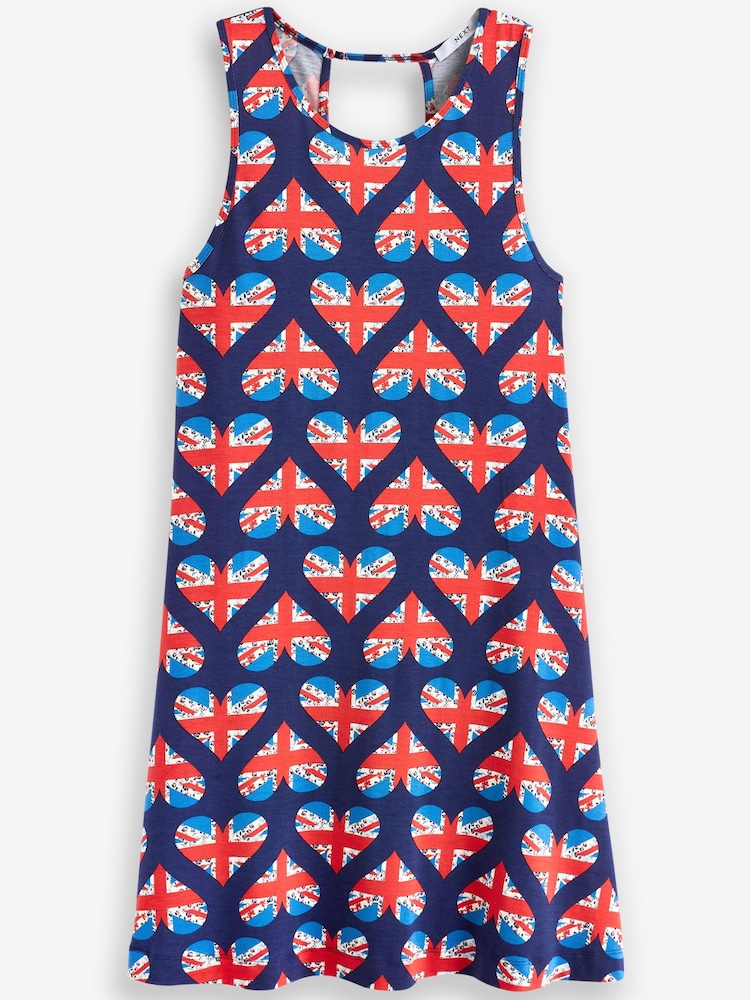 Mornariška modra union jack srce - Poletna obleka brez rokavov z motivom kronanja - Slika 5 iz 5 Mornariška modra union jack srce - Poletna obleka brez rokavov z motivom kronanja - Slika 5 iz 5