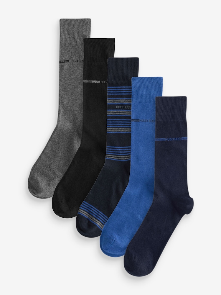 BOSS Blue Gift Set Socks 5 Pack - Image 1 of 6