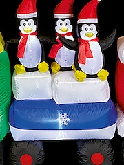 Premier Decorations Ltd Premier Decorations Ltd Outdoor Christmas Santa Train With Carriages Inflatable - Image 1 of 2