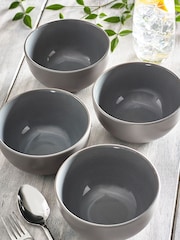 Slate Blue Logan Reactive Glaze Set of 4 Bowls - Image 1 of 3