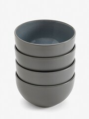 Slate Blue Logan Reactive Glaze Set of 4 Bowls - Image 2 of 3
