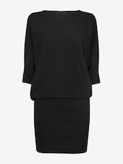 Phase Eight Black Batwing Knitted Becca Dress - Image 7 of 7