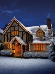 Premier Decorations Ltd Red & Gold 480 LED Clusters With Timer Christmas Lights - Image 3 of 4