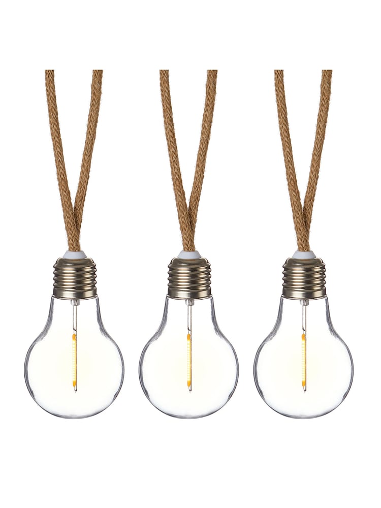Premier Decorations Ltd Clear 10 LED Jute Rope Christmas Lights 4.5m - Image 3 of 3