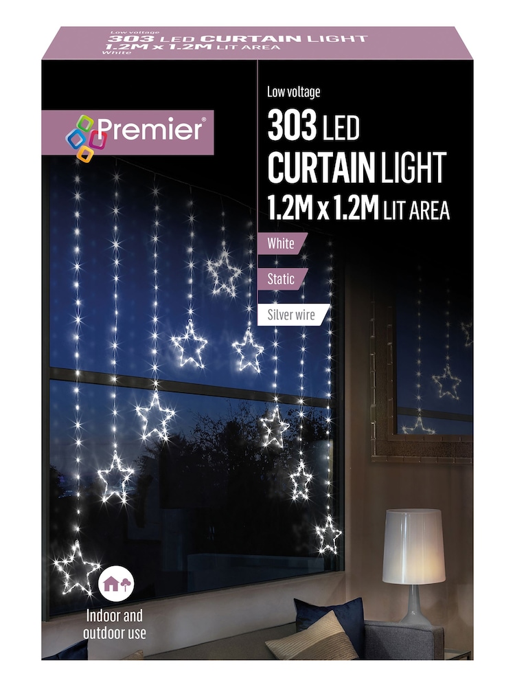 Premier Decorations Ltd White V Shape Christmas Window Lights - Image 1 of 1