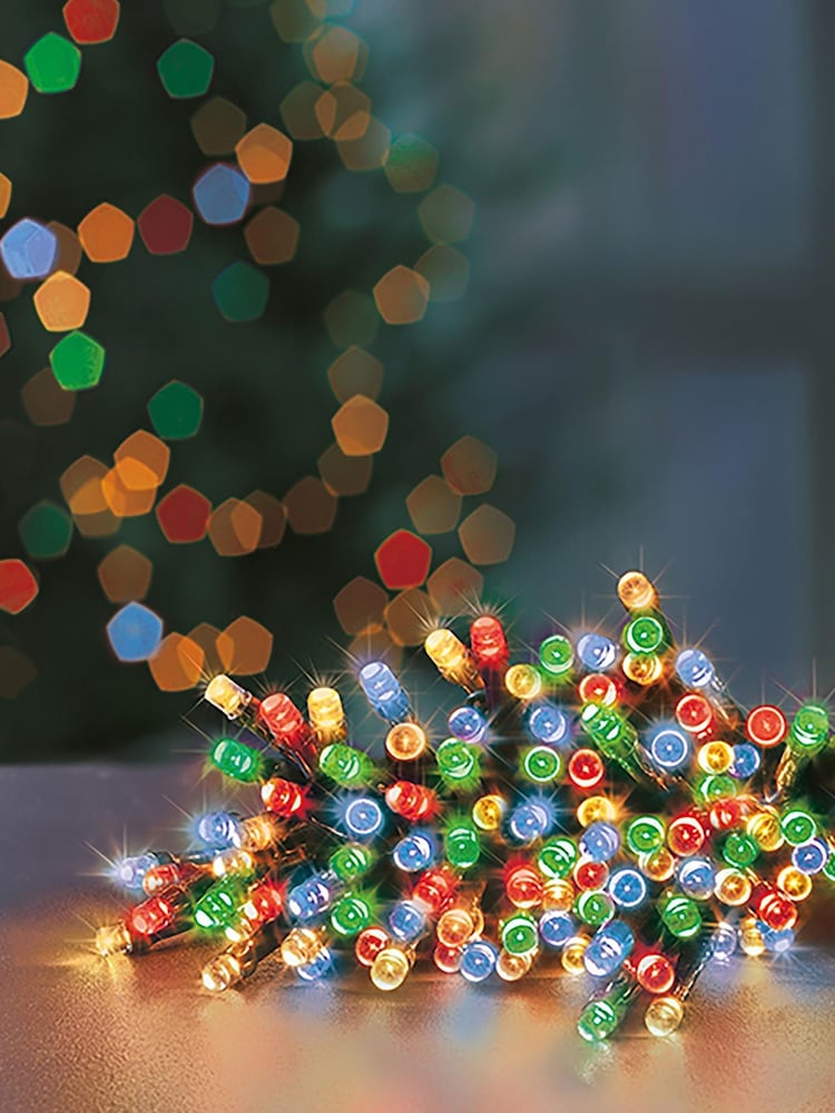 Premier Decorations Ltd 1000 LED Multi Christmas Lights With Timer 100m - Image 1 of 4