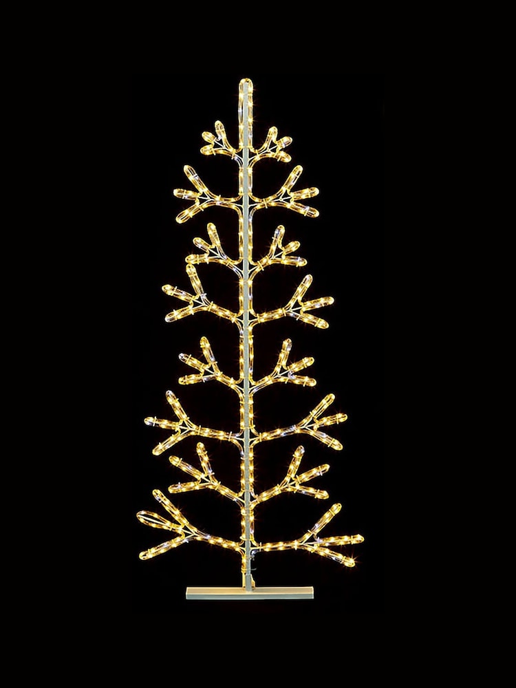 Premier Decorations Ltd White Warm Twinkling Ropelight 5ft Christmas Tree - Image 1 of 2