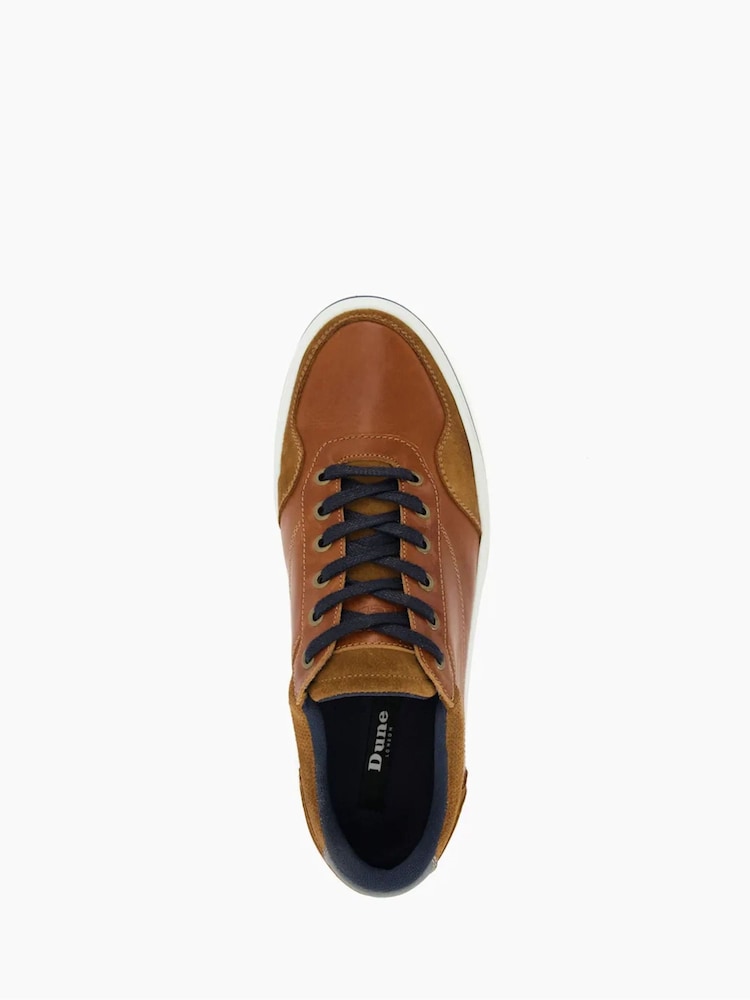 Dune London Brown Thorin Court Sneakers - Image 4 of 4