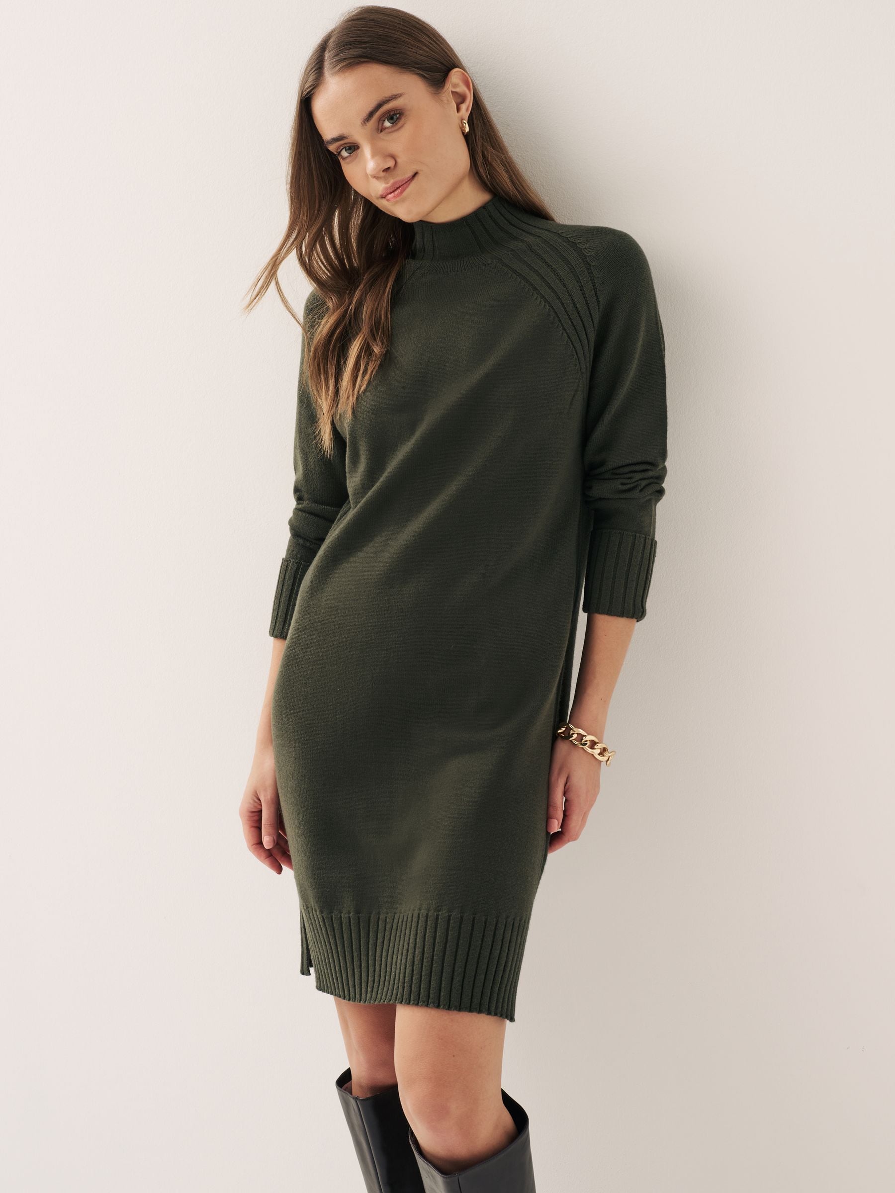 Jumper dress green store