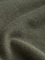 Khaki Green Rib Knit High Neck Midi Jumper Dress - Image 6 of 6