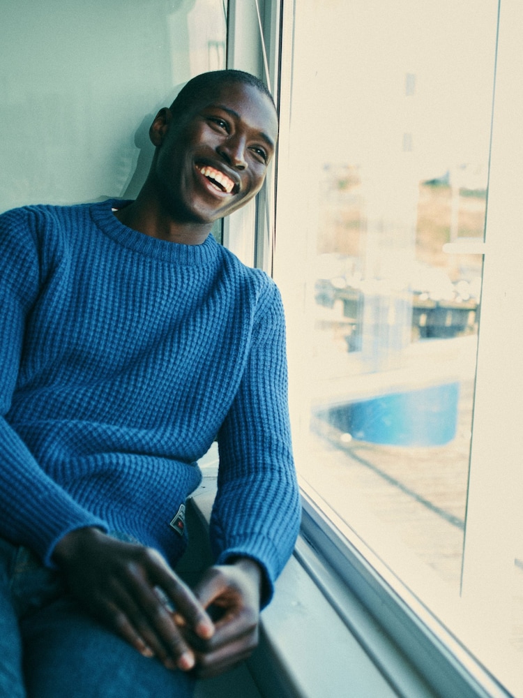 Aubin Cleveden Wool Crew Neck Waffle Jumper - Image 2 of 7