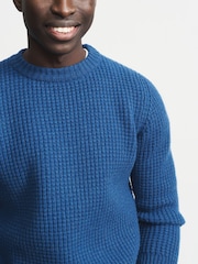 Aubin Cleveden Wool Crew Neck Waffle Jumper - Image 3 of 7